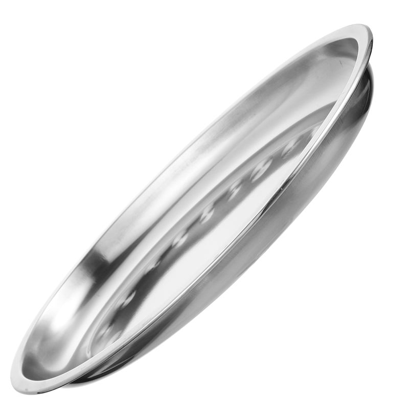 1pc Stainless Steel Plate Steaming Fish Plate Snack Desserts Service Tray - Image 3