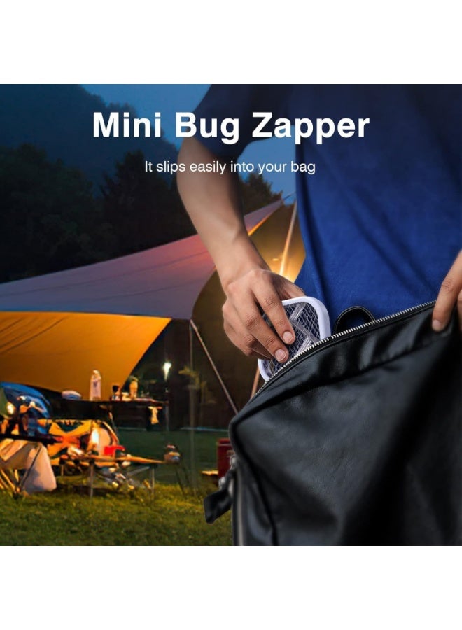 مضرب كهربائي للبعوض - جهاز صاعق ذباب قابل لإعادة الشحن عبر منفذ USB مع شبكة عالية الجهد - قاتل حشرات محمول باليد للبعوض والذباب والحشرات - آمن وخفيف الوزن (ألوان متنوعة) - Image 2