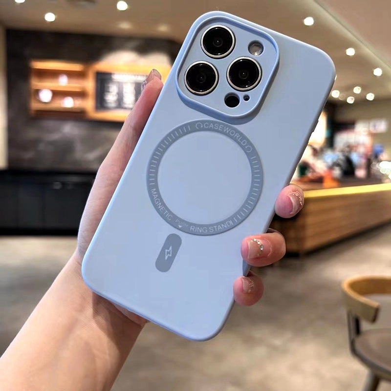 TOMO Cloud-Sensing Magnetic Liquid Silicone Case for iPhone 16, 17 Pro Max, and More - Soft Shockproof Cover with Anti-Fingerprint Features