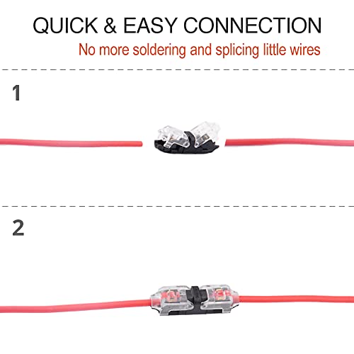 Brightfour Wire Connectors - Pack of 12 Low Voltage I Tap 1 Pin Connectors Solderless with No Wire-Stripping Required for Mid-Span Branching in Wires Connection 24-20 AWG Cable - Image 3