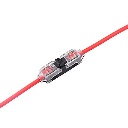 Brightfour Wire Connectors - Pack of 12 Low Voltage I Tap 1 Pin Connectors Solderless with No Wire-Stripping Required for Mid-Span Branching in Wires Connection 24-20 AWG Cable - Image 1