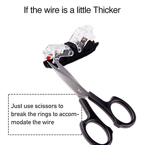 Brightfour Wire Connectors - Pack of 12 Low Voltage I Tap 1 Pin Connectors Solderless with No Wire-Stripping Required for Mid-Span Branching in Wires Connection 24-20 AWG Cable - Image 4