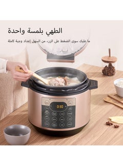 Comfee' Electric Pressure Cooker 6L, 12-in-1 Multi Cooker with Safety Design, Rice Cooker, Slow Cooker, Sous Vide, Yogurt Maker 1000W, Stainless Steel Pressure Cooker for 6-8 Family  - Image 2