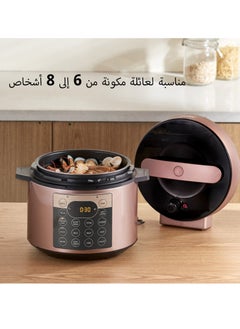 Comfee' Electric Pressure Cooker 6L, 12-in-1 Multi Cooker with Safety Design, Rice Cooker, Slow Cooker, Sous Vide, Yogurt Maker 1000W, Stainless Steel Pressure Cooker for 6-8 Family  - Image 4