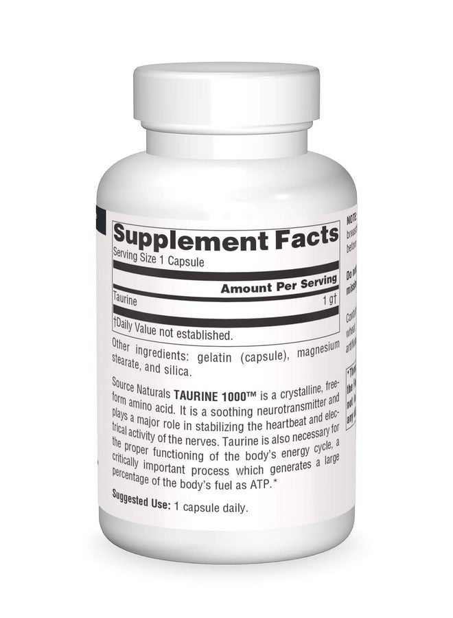 Source Naturals Taurine 1000Mg 240 Capsules - Image 4