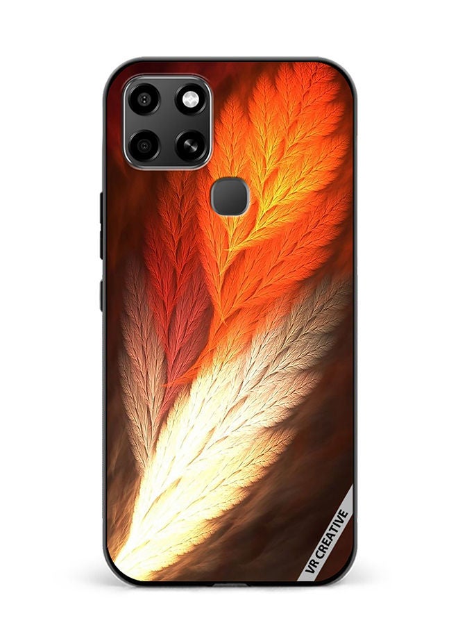 VR CREATIVE Protective Case Cover For Infinix Smart 6 Feather Design Multicolour - Image 1