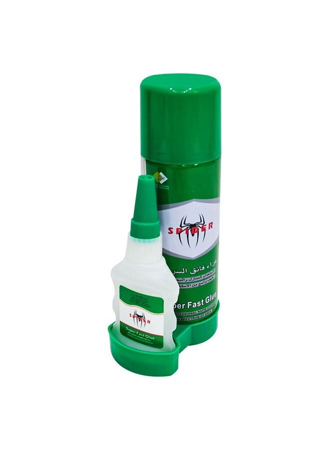 SPIDER - Spider Super Fast Glue PRS-Professional Rapid Sticker Wids Spectrum of Uses Fast Adhesive For Wood,Metal,Glass,Stone Spray Glue - Image 1
