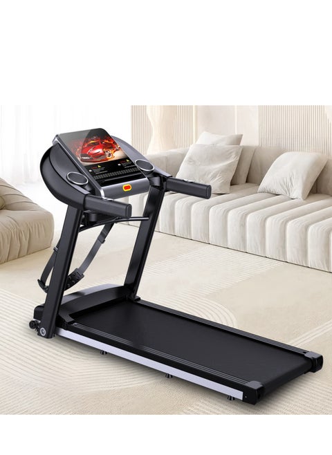 WENBO Foldable Treadmill, Walk Running Machine 3.0HP Peak, 110kg Max User Weight For Home Fitness / Multifunction Massager / 10.1 inch Color Screen with Android System / Wifi / Bluetooth / 2 Speakers
