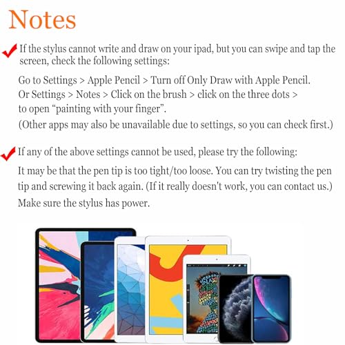 CMARS Stylus Pen for Touchscreen Rechargeable Universal iPad Pen for Tablet Digital Pens Fine Point Stylist Pen Compatible with Android iOS iPhone iPadiPad miniProAir and More TabletPhone - Image 3