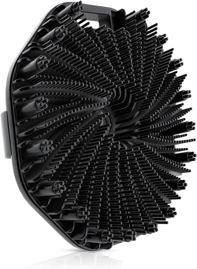 Abhaymart Silicon Body Scrubber | Body Bath Brush | Bath Body Massage Brush | Ocean Exfoliating Silicone Face Body Shower Bath Brush | Exfoliating Scrubber | Scalp Face Buffer Brush | (Black) - Image 1