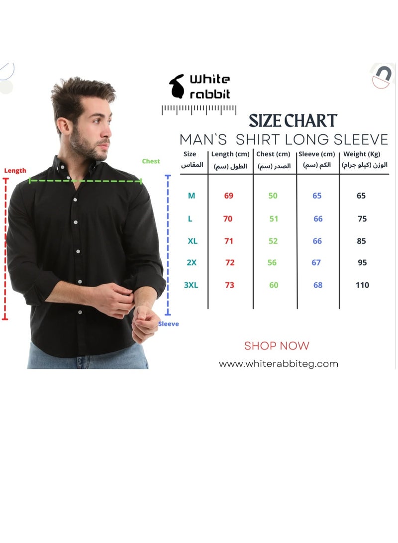 WHITE RABBIT Cuff Long Sleeves Printed White Shirt  - Image 5