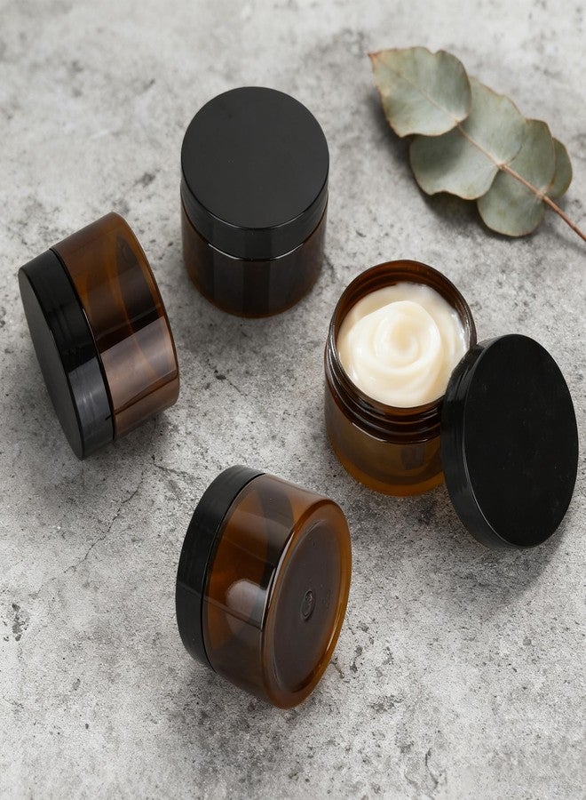 Axigundaone 30 Pcs 4oz Brown Plastic Jars Refillable, Plastic Amber Containers with Lids, Brown Cosmetic Jars for Body Lotion, Cream - Image 4