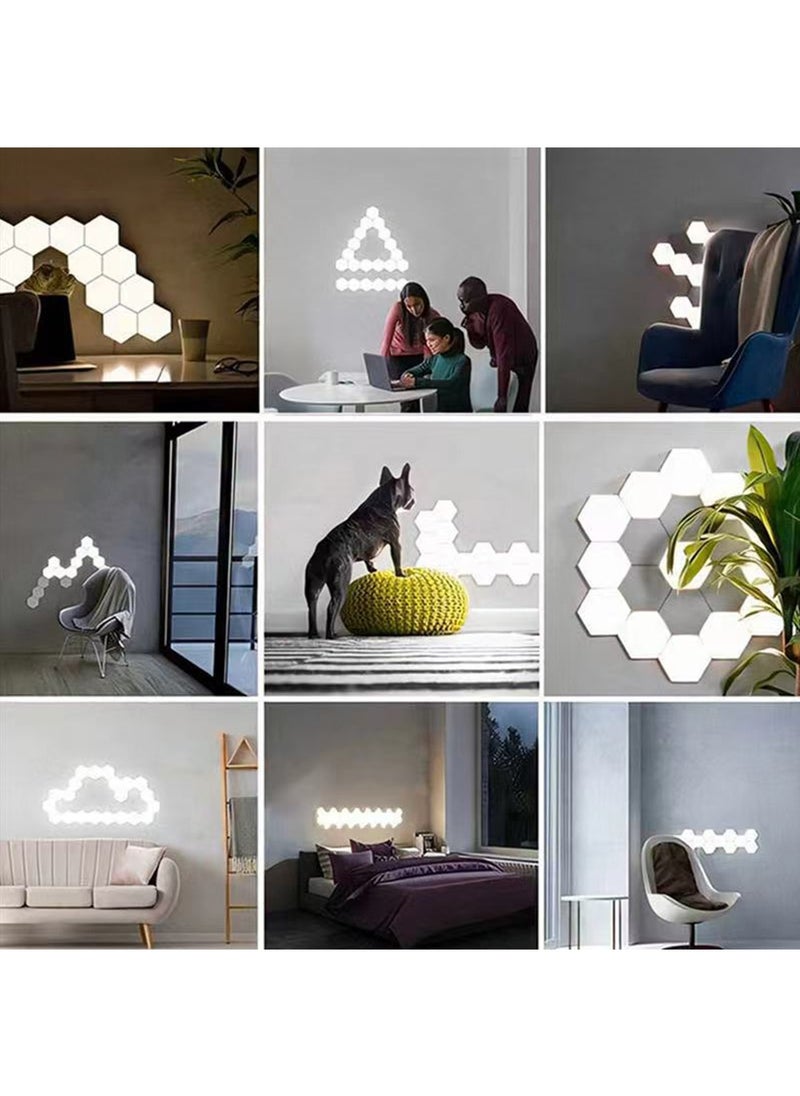 Generic - 10 Pcs LED Hexagonal Atmosphere Rhythm Light,RGB Gaming Lights with APP Smart Modular Panel Hex,DIY Splicing Lights Creative Geometry Assembly LED Night Light for Home Office Hotel Festive Gift - Image 1
