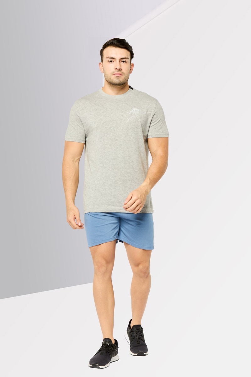 PHILIPP PLEIN Plein Sport Men Sportswear Fit Short Sleeves Outdoor T-Shirt, Grey - Image 2