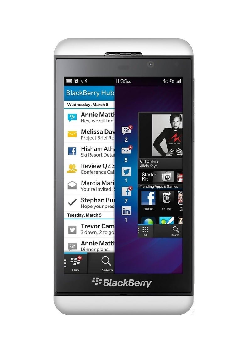 BlackBerry BlackBerry Z10-16GB, 2GB RAM, 4G LTE, White 