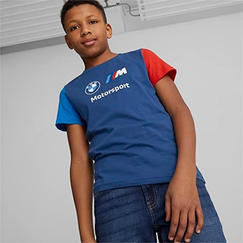 PUMA BMW M Motorsports Kids Essentials Logo Tee, PRO Blue-M Color, 5 - Image 2