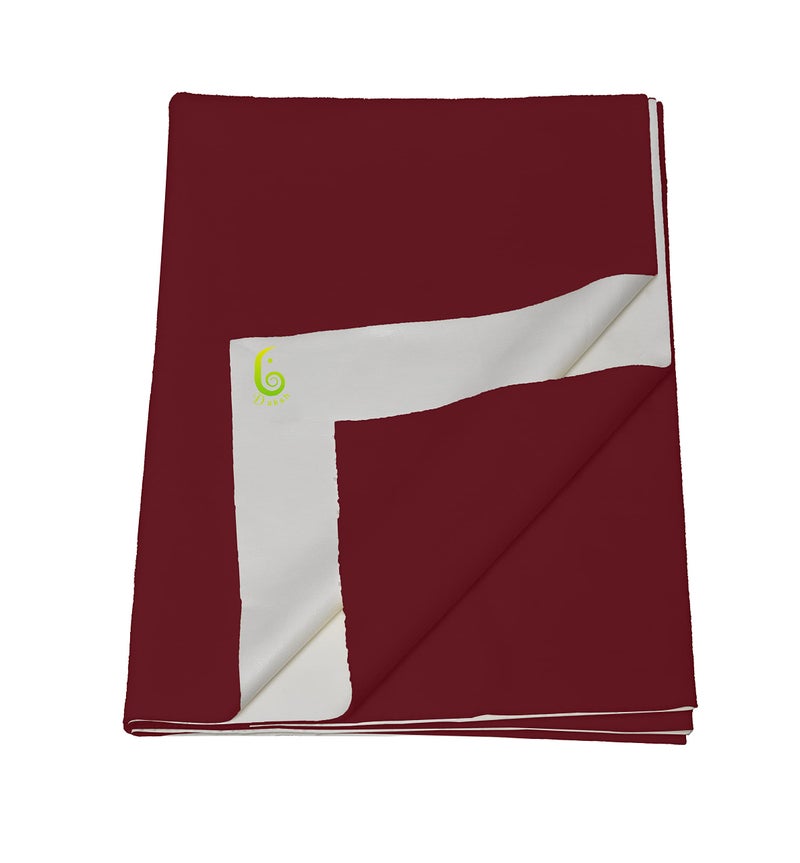 Daksh Baby Dry Sheet/Waterproof Sheet/Baby Sleeping Mat/Bed Protector/Quick Drying/Absorbent Dry Sheet (Medium 28"x40"Inch)-Maroon - Image 1