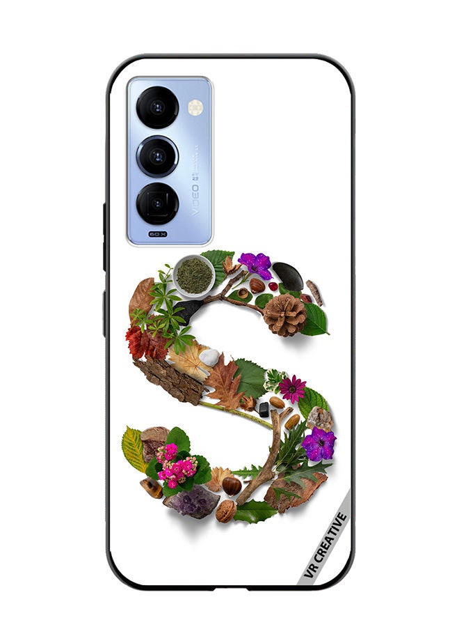 VR CREATIVE Protective Case Cover For Tecno Camon 18/18 P Alphabet S Design Multicolour - Image 1