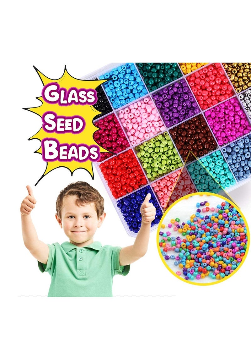 Bracelet Bead Craft Kit with 5000 Pieces of 4mm Beads for Jewelry Making - Image 2