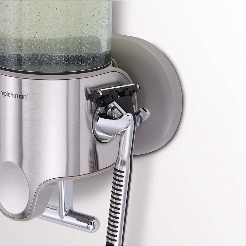 simplehuman simplehuman Triple Wall Mount Shower Pump, 3 x 15 fl. oz. Shampoo and Soap Dispensers, Stainless Steel - Image 3
