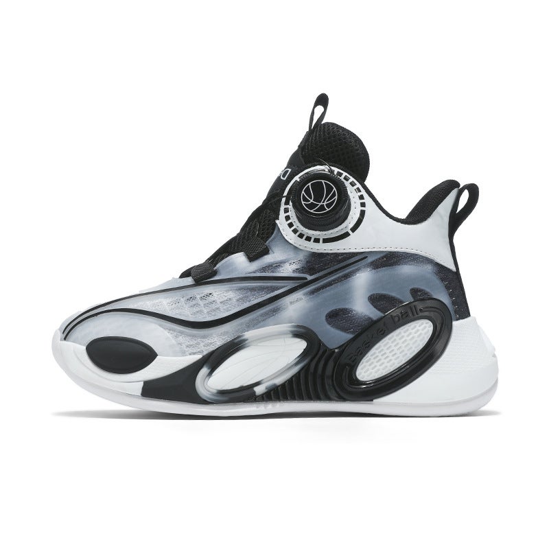 Children'S Shoes New Boys And Girls Sneaker Children'S Rotating Button Mesh Breathable Sneaker - Image 1