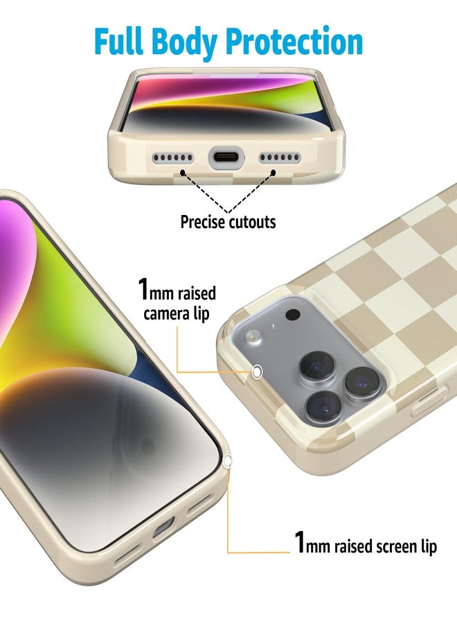 Casely Jack Case | Fit Check | Neutral Checkerboard | Compatible with MagSafe | Classic Ultra Slim Design - Image 2