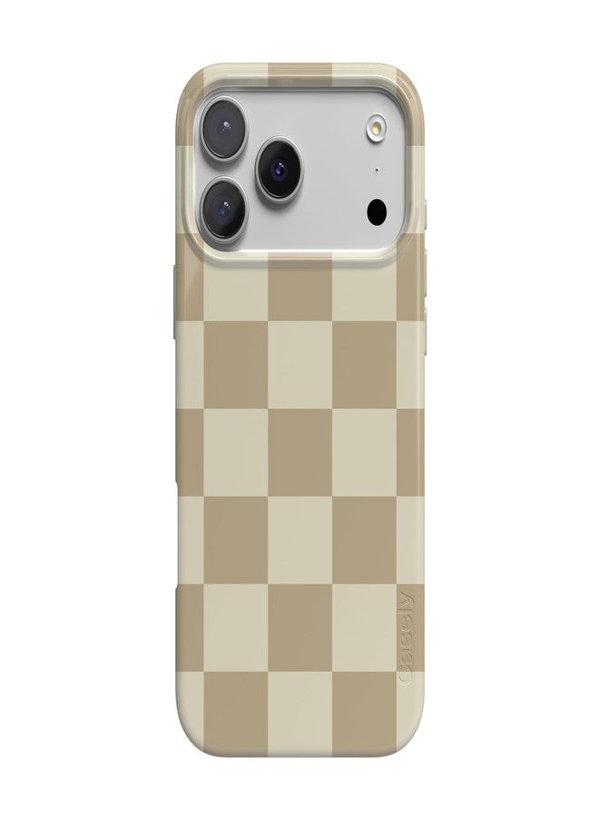 Casely Jack Case | Fit Check | Neutral Checkerboard | Compatible with MagSafe | Classic Ultra Slim Design - Image 1