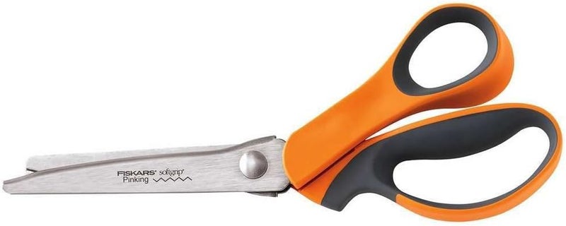 Fiskars 8 Softgrip Pinking ScissorsOrange95 long - Image 3
