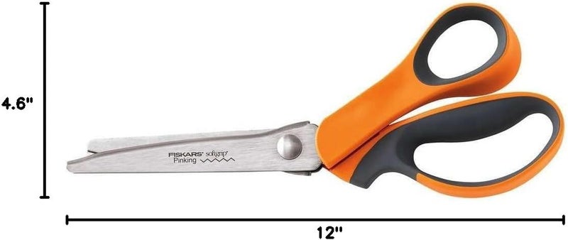 Fiskars 8 Softgrip Pinking ScissorsOrange95 long - Image 4