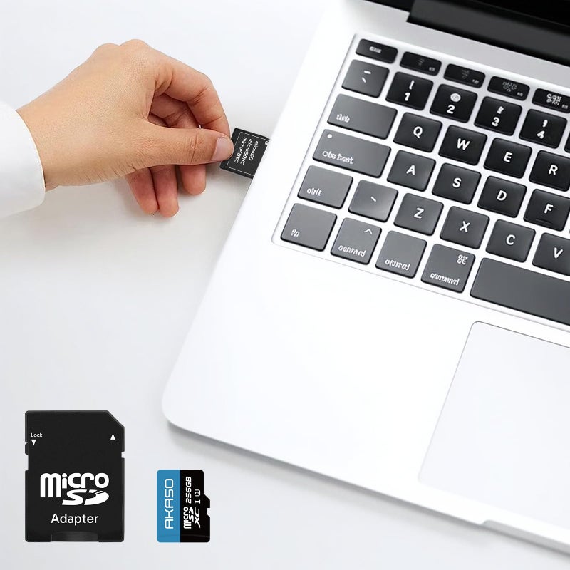 Akaso بطاقة الذاكرة AKASO microSDXC U3 بسعة 256 جيجابايت - تصل إلى 100 ميجابايت/ثانية، UHS-I C10، U3، دقة كاملة HD، 4K UHD، بطاقة MicroSD - Image 5