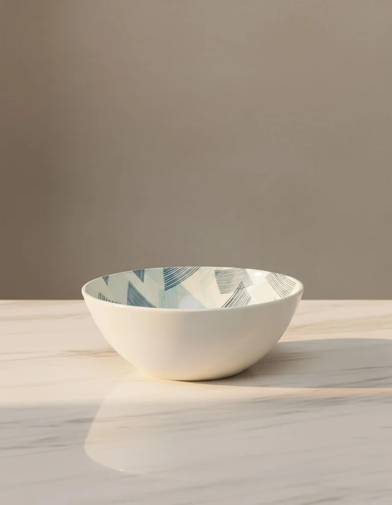 REDTAG Blue Printed Salad Bowl