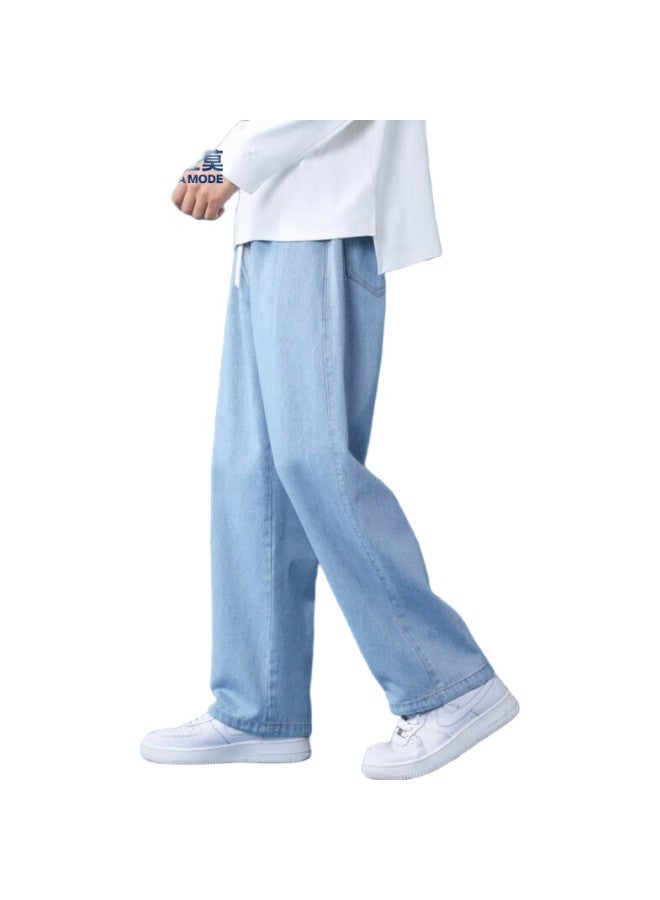 GENIOLAMODE Men'S Jeans Straight Loose Of The Fall Straight Casual Fashion Pants - Image 2