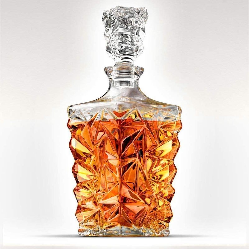 PIPBO PIPBO Premium Crystal Clear 7Pcs Bar Set, 1 Decanter Bottle(850ml) with 6 Whiskey Glasses (300ml), Perfect for Wine, Vodka, Cocktail, Tequila, Rum | Best Gift for Men.  - Image 2