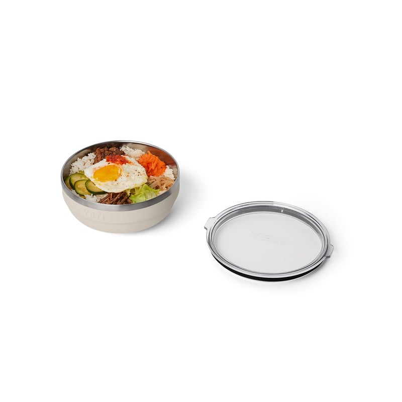 YETI Rambler Low Bowl, Vacuum Insulated, Stackable and Nestable Stainless Steel Bowl with Lid, 1.6 Quart, Cape Taupe - Image 5