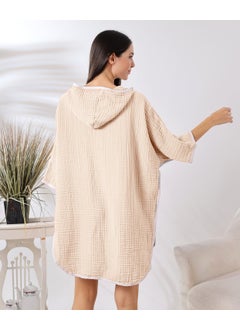 Destiny Hometex 4 Layer Muslin Hooded Adult Women's Poncho  - Image 3