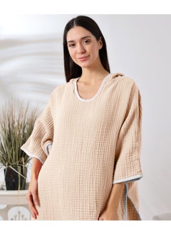 Destiny Hometex 4 Layer Muslin Hooded Adult Women's Poncho  - Image 5
