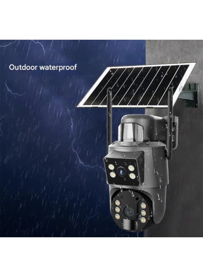 كروني كاميرا مراقبة كروني Rbx-Sd400 4g تعمل بالطاقة الشمسية بدقة 6 ميجابكسل، كاميرا مراقبة خارجية لاسلكية متحركة بتقنية الذكاء الاصطناعي، كشف الإنسان، دعم الرؤية الليلية الملونة، مقاومة للماء، مناسبة للمشاهد الخارجية - Image 3