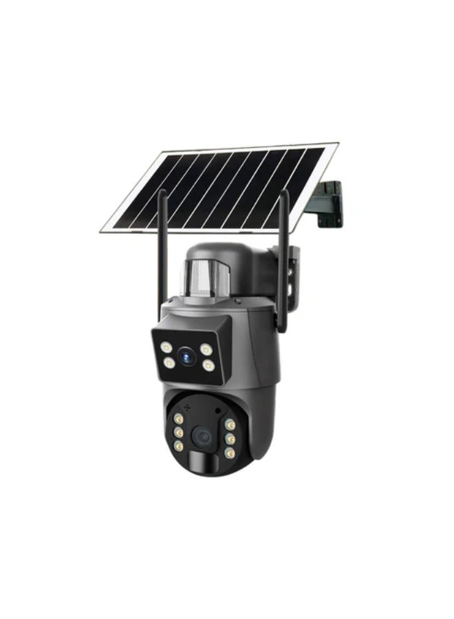 كروني كاميرا مراقبة كروني Rbx-Sd400 4g تعمل بالطاقة الشمسية بدقة 6 ميجابكسل، كاميرا مراقبة خارجية لاسلكية متحركة بتقنية الذكاء الاصطناعي، كشف الإنسان، دعم الرؤية الليلية الملونة، مقاومة للماء، مناسبة للمشاهد الخارجية - Image 1