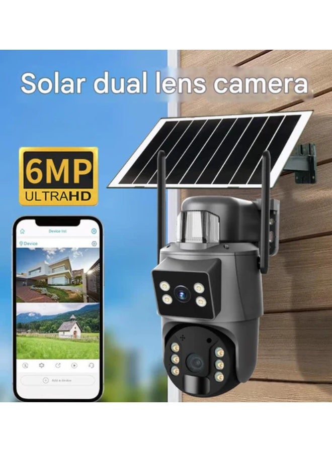 كروني كاميرا مراقبة كروني Rbx-Sd400 4g تعمل بالطاقة الشمسية بدقة 6 ميجابكسل، كاميرا مراقبة خارجية لاسلكية متحركة بتقنية الذكاء الاصطناعي، كشف الإنسان، دعم الرؤية الليلية الملونة، مقاومة للماء، مناسبة للمشاهد الخارجية - Image 2