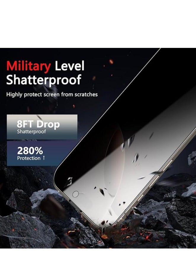 iPHONE 16 Pro MAX Glass privacy screen Protector Tempered Glass - Image 5
