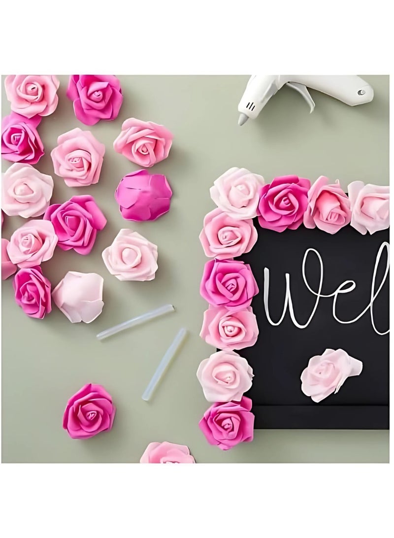 زهور صناعية فاخرة عالية الجودة للديكور، زهور حقيقية المظهر، ديكور رومانسي، مناسبات، أعياد الميلاد، حفلات الزفاف، ديكور طاولة المنزل (مزيج من 3 ألوان، 50 قطعة كبيرة) - Image 5