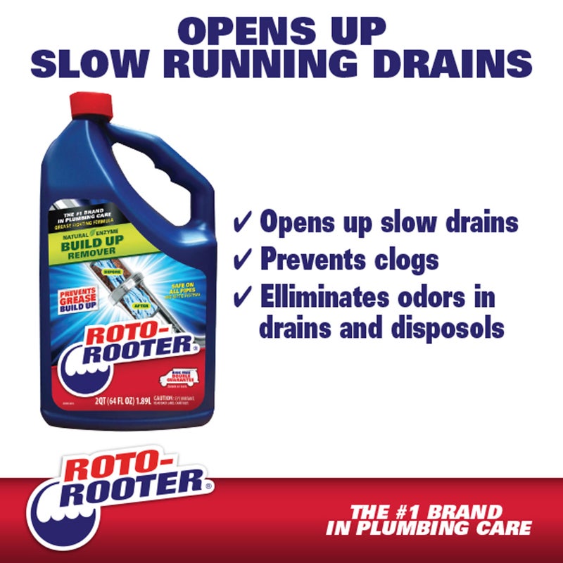 Roto-Rooter 351271 Build-Up Remover Drain Cleaner, 64 oz - Image 2