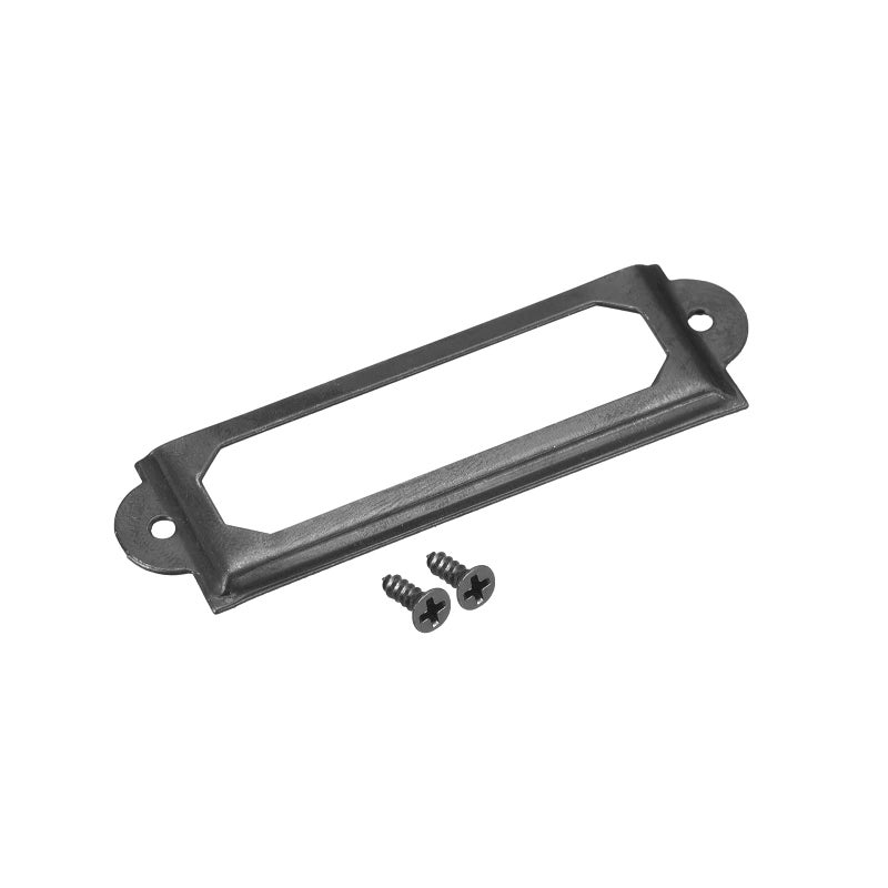 uxcell Metal Label Holders, 60x17mm 30pcs File Name Card Tag Label Holder Frame for Office Library Drawer Cabinet Shelves, Black - Image 4