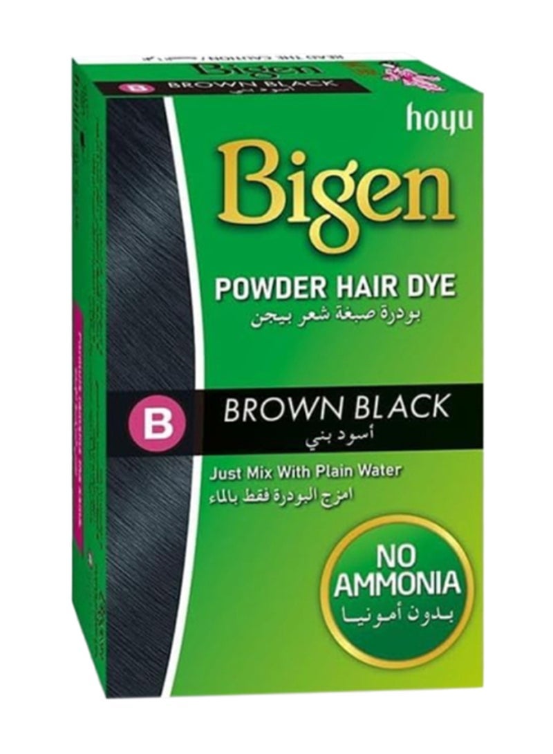 Bigen Powder Hair Dye Color Brown Black B 6grams