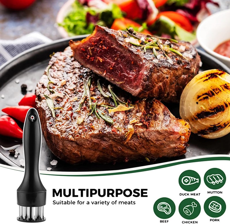 OLULU Meat Tenderizer, Stainless Steel Needle Ultra Sharp 20 Blades Meat Tenderizer Tool for tenderizing Chicken, Beef, Steak, Veal and Pork - Image 5