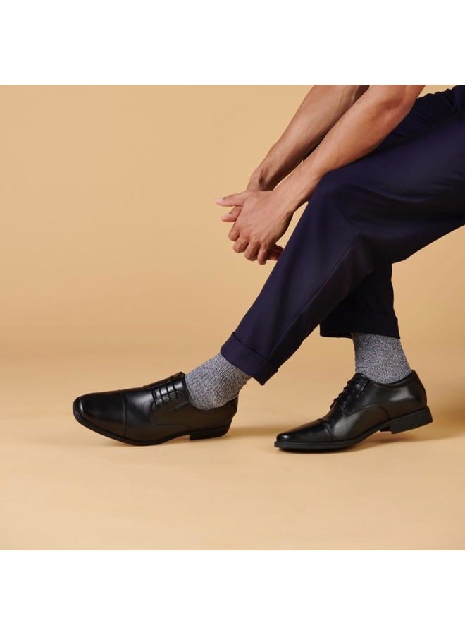 clarks Men Tilden Cap Oxford Shoe, Black Leather, 7.5/40 EU - Image 2