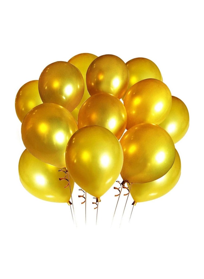 Highland 50-Piece Golden Metallic Balloons for Birthday/ Anniversary/ Baby Shower And Party Decoration - Image 2