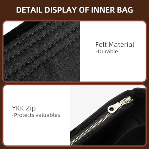 Doxo Longchamp Mini Organizer Insert,Suitable for Le-pliage XS and More,Keeps Tote Handbags Shaped & Neat(Black,Mini) - Image 4