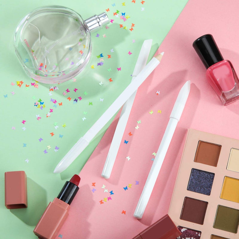 Maitys 1 Piece Nail Whitening Pencil 2-in-1 White Nail Pencil DIY Design Manicure with Cuticle Pusher - Image 4