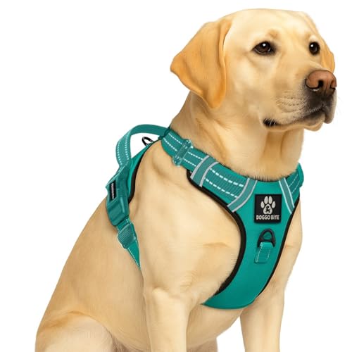 Doggo Bite Premium Reflective Dog Vest Harness| Soft Breathable| Padded Handle| Adjustable Straps & Luxury Buckle | Soft Padded Mesh | No Pull | No-Choke | Chest 27-36inch | All Large Breeds 23-35Kg - Image 1